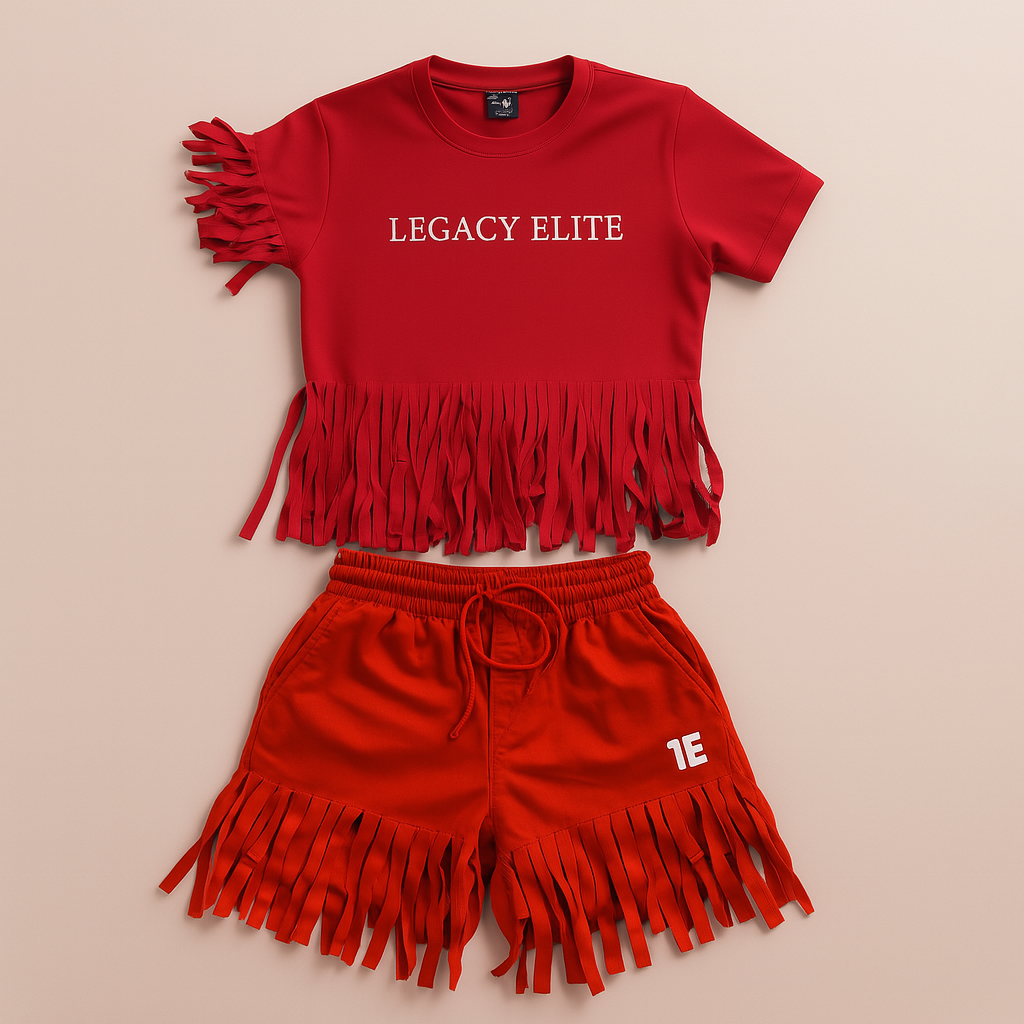 LE Fringed Short Set