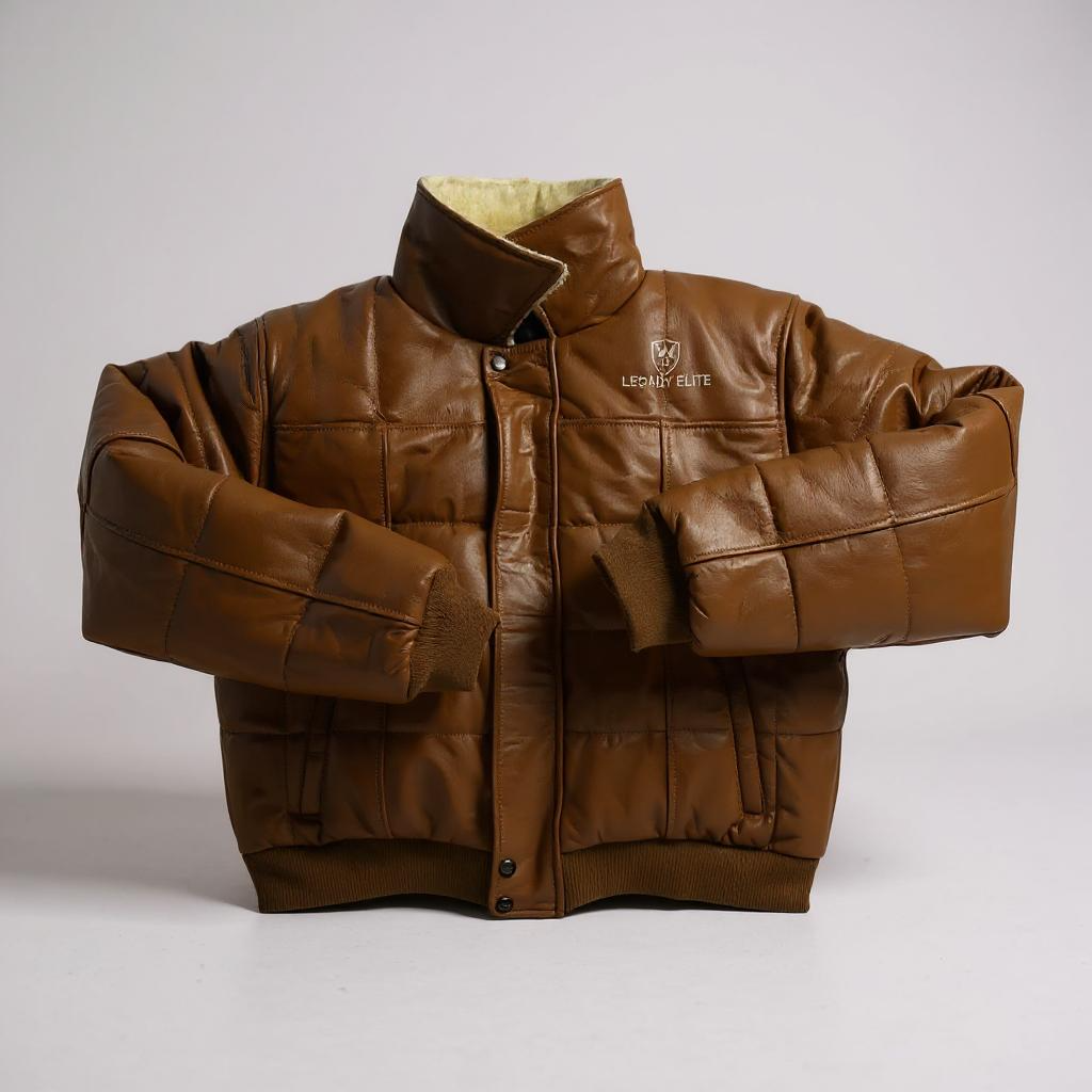 LE Womens Leather Bomber