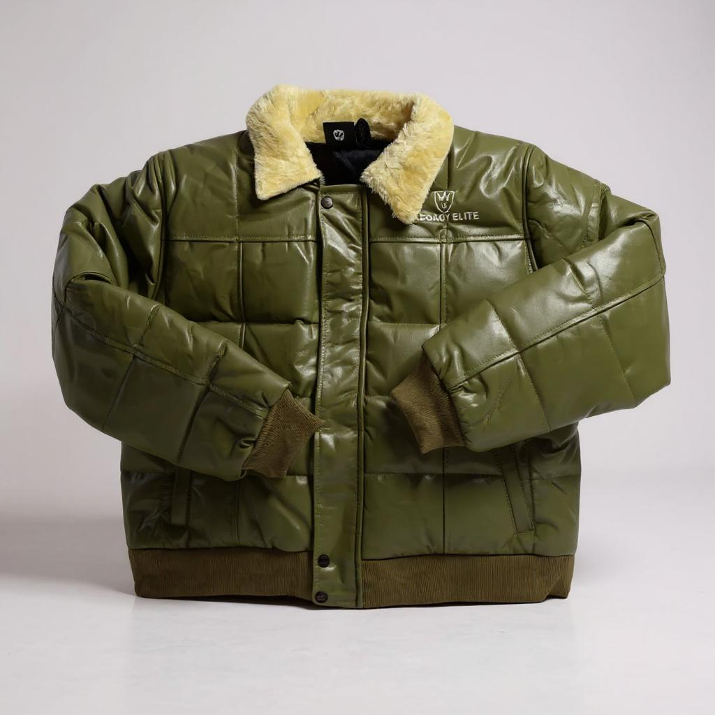 LE Womens Leather Bomber