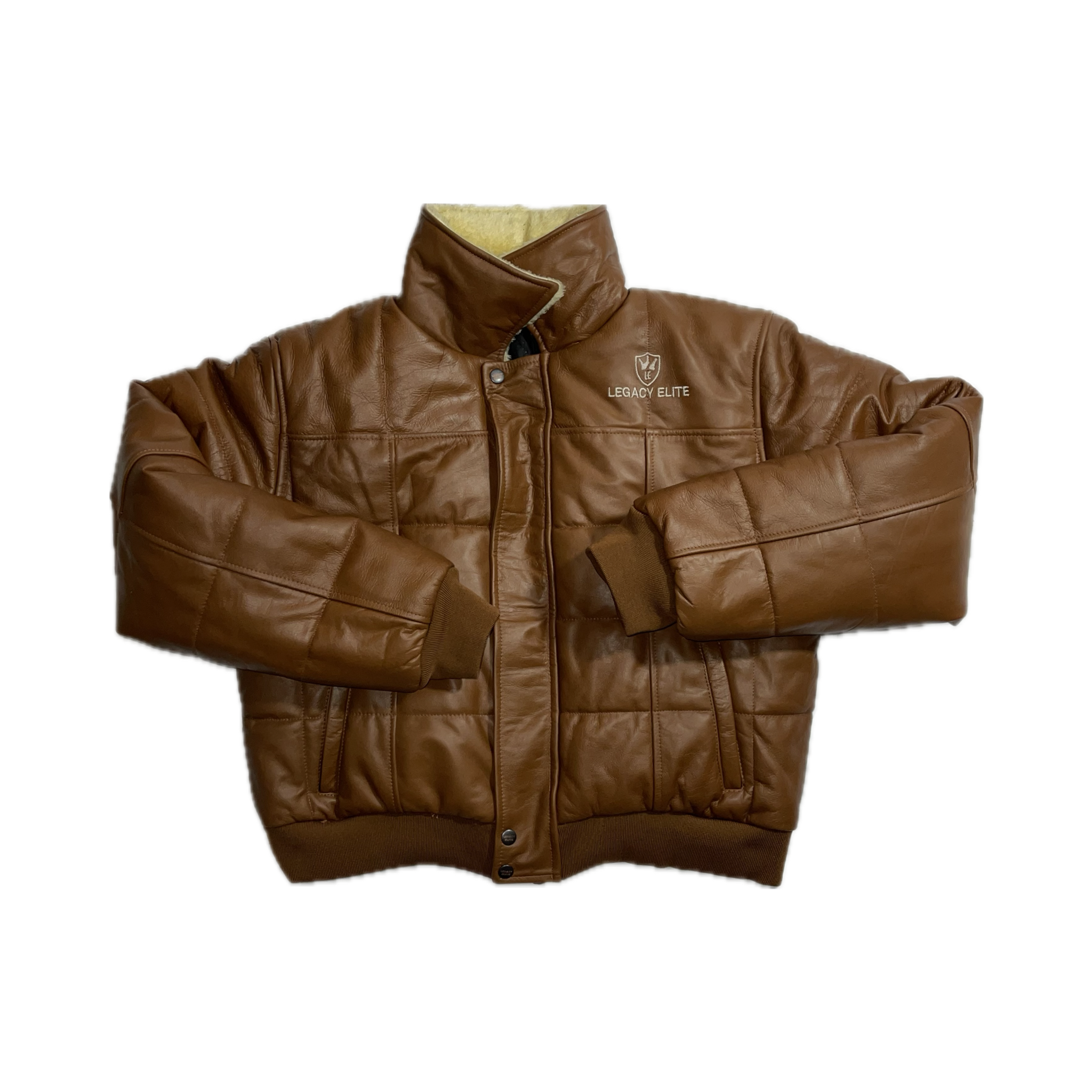 LE Womens Leather Bomber